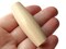 2 Inch Long Light Natural Brown Wood Tube Beads - Vintage Macrame Beads